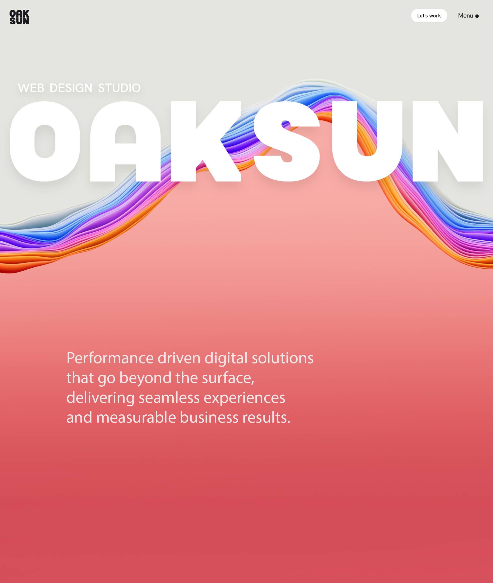 OAKSUN studio homepage design showcase